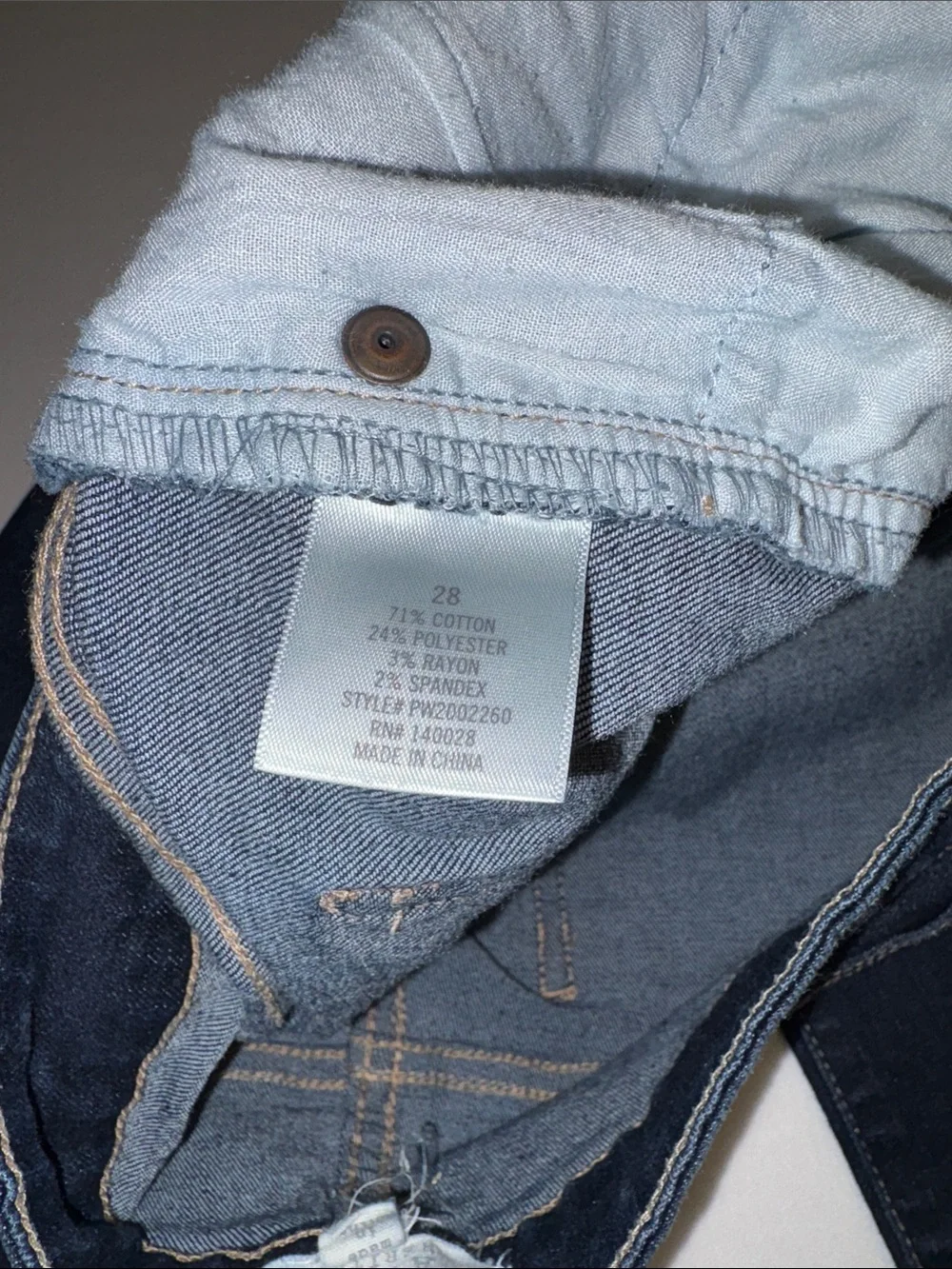 Harper Heritage High Rise Flare jeans button fly straight leg dark wash Size 28